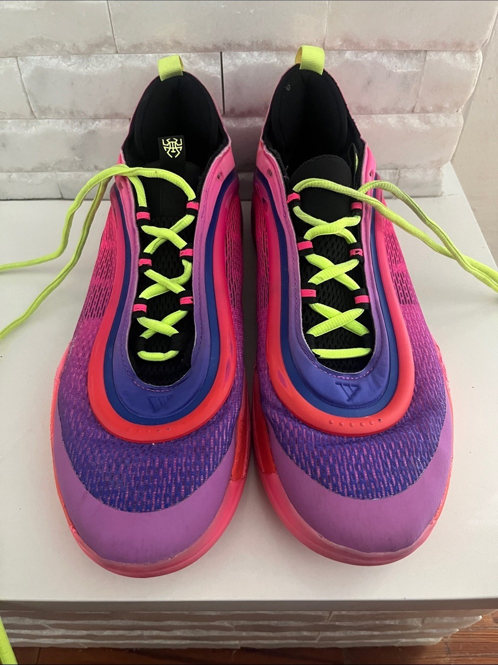 adidas D.O.N. Issue 6 Pink Purple Neon Black Orange IH8993 size 12 - Picture 2 of 8